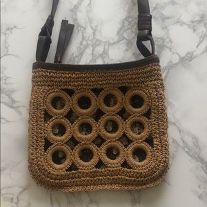 Free People Straw Cross Body Bag